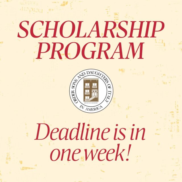 The deadline to apply for the SIF scholarships is one week from today! It's not too late to apply, but make sure to get your applications in to our website by March 7th. Tag an Italian college student who should apply! https://www.osdia.org/initiatives/scholarships/