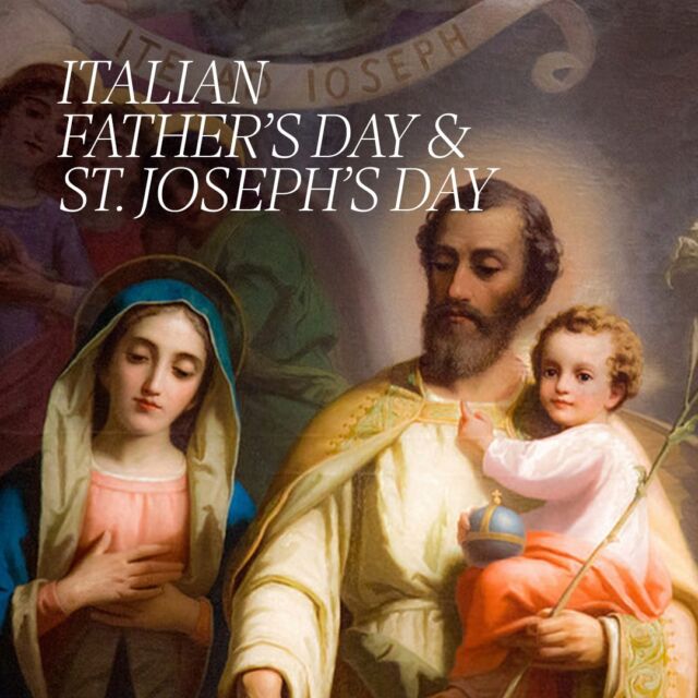 Today marks the Feast of St. Joseph or La Festa San Giuseppe, in Italian.

Celebrated on March 19th, the feast honors Joseph, husband to the Virgin Mary, and earthly father to Jesus Christ. It is also the day in which Italy celebrates Father’s Day.

There are many traditions and festivities to celebrate the day, practiced all across the peninsula.

One of the most popular traditions of St Joseph Day is to set the Tavola di San Giuseppe, or the Table of Saint Joseph. It is customary to set the table on the evening of March 18 with pasta, vegetables, fresh fish, eggs, pastries, fruit and wine, and to invite the poor into your home to eat.

Today we recognize all the wonderful fathers following San Giuseppe's example. 😇

#italian #fathersday