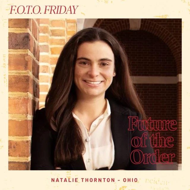 Happy FOTO Friday! 🇮🇹 Meet Natalie Thornton - a recent graduate from The Johns Hopkins University in Baltimore, MD, where she studied Classics, Molecular & Cellular Biology, along with Medicine, Science, and the Humanities. She is from Cleveland, Ohio, where she is a member of the Guardiani Italiani Lodge #217. Both of her maternal grandparents immigrated to Cleveland from the Molise region of Italy. Natalie currently serves as the financial secretary of her lodge and as an arbitrator for the Grand Lodge of Ohio. She is completing the Cleveland Clinic MOST Fellowship this year while applying to medical school. Between work and triathlon training, she loves to throw the frisbee with her puppy, Macchia, and relax around the table with family and friends to enjoy a competitive game of scopa. 

"What does being Italian mean to you?"
To me, being Italian means building the world around us with our big hearts and unwavering determination. I often think about all that I have today and all of the Italians who came before me. My background in Classics leads me to think of Augustus, determined to build the city of Rome, brick by brick, and even before that, of the familial pietas Aeneas demonstrated while literally carrying his father, Anchises, as they fled Troy to Latium, which would later become Lazio. I think of the masons and other builders who physically constructed much of the infrastructure still utilized many of America’s cities today, and I think of the early explorers and their courage to believe in what they calculated to be true and embark into the unknown. We believe in ourselves, we believe in each other, and we don’t give up. Our resilience is built into our culture. We give our all to everything and everyone we care about. When I think of the Italian-American I want to continue to be, I am someone who never gives up on what I believe in and care most deeply about.